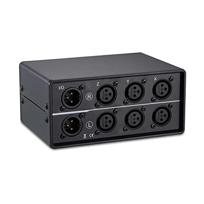 DoukAudio XLR Audio Switcher 3-In-1-Out: Balanced Passive Selector Stereo Converter for Multi Source Comparison Gold Plated Shielded Aluminum Studio HiFi Audiophile