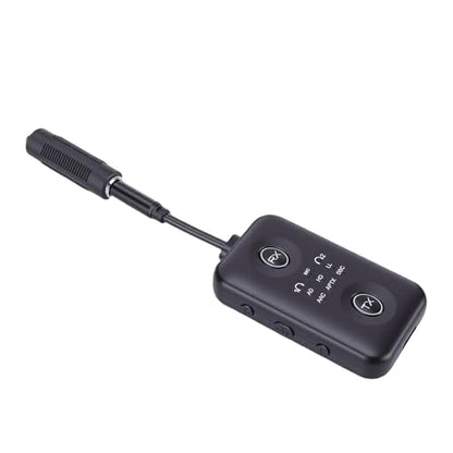 Pomya 2-in-1 Bluetooth 5.4 Transmitter Receiver | Rotatable Audio Jack Wireless Adapter Low Latency for TV PC Car, 300mAh