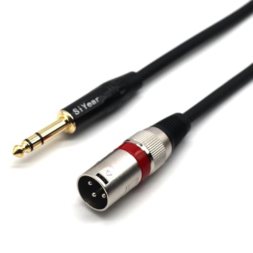 6.35TRS 1/4 Inch to XLR Male Interconnect Cable,XLR 3 Pin to Quarter inch Balanced Microphone Patch Cable (5Feet/1.5M) - color: 6.35TRS-XLRM, size: 1.5M/5FT