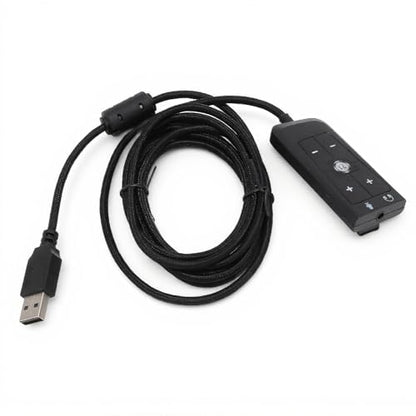 ASHATA USB Sound Card USB to 3.5mm Jack Audio Adapter, USB to 3.5mm Jack Audio Sound Card Adapter, Adapter with Headphone and Microphone Jack for Cloud II