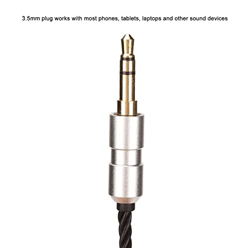 Headphone Upgrade Cable Oxygen Free Copper MMCX to 3.5mm Replacement for SE215 SE315 SE425 SE535 SE846 W10 W20 W30, 120cm Braided OFC Earphone Cable with Gold Plated Plug