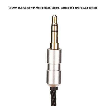 Headphone Upgrade Cable Oxygen Free Copper MMCX to 3.5mm Replacement for SE215 SE315 SE425 SE535 SE846 W10 W20 W30, 120cm Braided OFC Earphone Cable with Gold Plated Plug