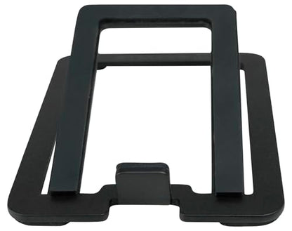 Rockville SR3 Pair Low Profile Speaker Riser Stands for 4" Desktop Speakers | 16-Degree Tilt, 3mm Steel, 25 lbs Capacity, Anti-Slip Feet, De-Coupling Pads, Vibration Isolation, Studio Monitor Compatible