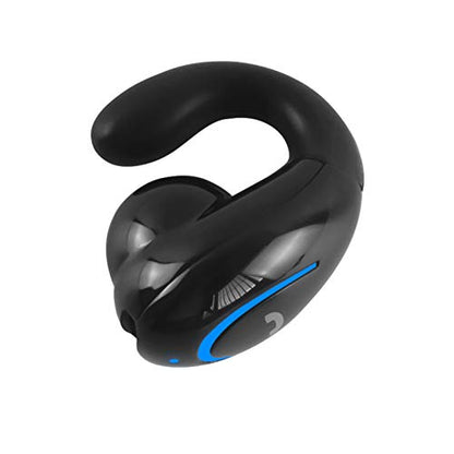 Bluetooth Headset, Sunffice Single Ear BT5.0 Ultralight Wireless Headphone Cell Phone Earpiece Ear Clip with Mic, Noise Canceling Handsfree Driving Earbud for iPhone, Android,Samsung Smartphone(Black) - color: Black