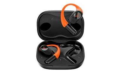 beyerdynamic AMIRON 200 True Wireless Bluetooth Earbuds w/Ear Hooks. Running, Biking, Sport, Fitness Open Headphones with 36Hrs Playtime. IP54 Weather Resistant Earphones, Lightweight. Black w/Orange - color: Sport