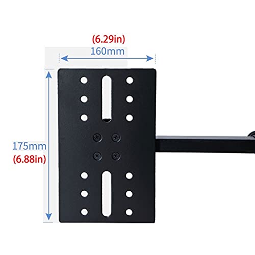 Entertainment Center Shelves Audio Stand Speaker Wall Mount Bracket Retractable Speaker Stand Media Equipment Hanger Load-Bearing 45kg Black Suitable for DVD Players, Cable Boxes