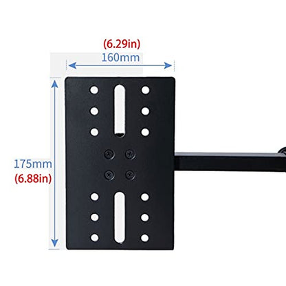 Entertainment Center Shelves Audio Stand Speaker Wall Mount Bracket Retractable Speaker Stand Media Equipment Hanger Load-Bearing 45kg Black Suitable for DVD Players, Cable Boxes