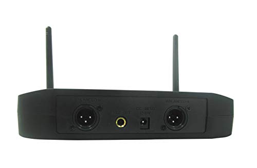MU-U2F5-LL Dual Channel UHF Microphone System, 2 Bodypacks Headset | , Selectable Frequencies, Auto Scan, IR Sync, Long Range for Church, Fitness, Presentation, School