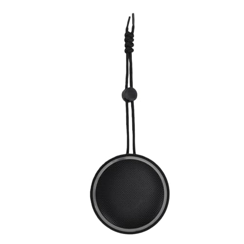 GOWENIC Bluetooth Shower Speaker, Bluetooth 5.3 Connection, IPX6 Water Proof, with Suction Cup and Hanging Rope, for Camping, Cycling or Poolside (Black) - color: Black