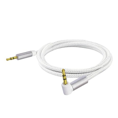 3.5Mm Aux Cable 3.5Mm Aux Cord 90 Degree Right Angle Auxiliary Cable Easy Connection Quality Sound for Smartphones and Speaker, Length: 200cm, White - size: Length: 200cm