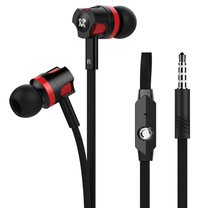 Rosmas Wired Earbuds in-Ear Headphones with Microphone, 3.5mm Jack Corded Earphones Stereo Bass Earbuds, S/M/L Soft Silicone Tips Compatible with iPhone Android Laptop iPad MP3(Black) - size: Black – Standard