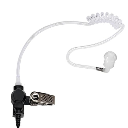 Covert Acoustic Tube Surveillance Headset with Mic, 2 Pin Earpiece for Walkie Talkies/Two Way Radio with Transparent Acoustic Tube (2 Pack) - size: Airtube Pack 2