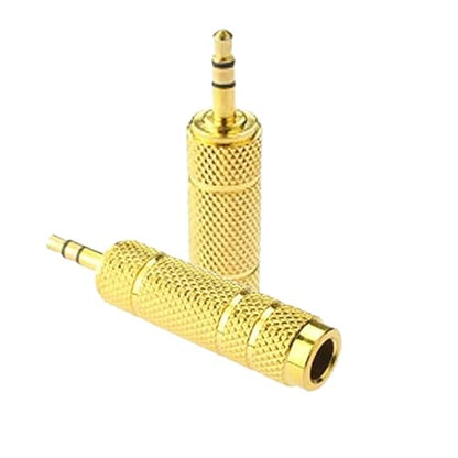 6pcs Audio Jack Adapter 6.35mm (1/4 inch) Female to 3.5mm (1/8 inch) Male Auxiliary Audio Adapter Audio Stereo Adapter Converter for Headphone Microphone - size: 6pcs 6.35F to 3.5M