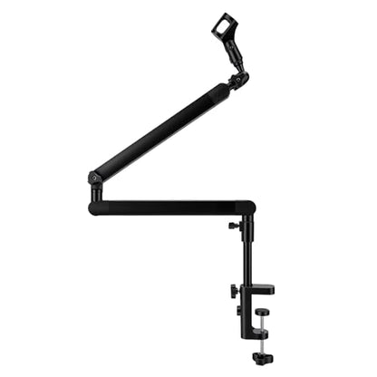 Luocute Microphone Arm Stand, Heavy Duty Adjustable Desk Mount Boom Arm with Anti Slip Clamp and Cable Management, for Recording Gaming Streaming Podcasting Studio