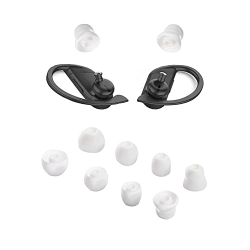 Replacement Eartips Silicone Earbuds Buds Set Earplug Compatible with PowerBeats Pro Beats Wireless Headset and Universal for 3.8mm Caliber Headset(White)