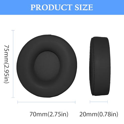 Adhiper Solo Pro Replacement Earpads for Beats Solo Pro Headphones(Black) | Protein Leather Ear Pads,Noise Isolation Memory Foam Ear Cushion ,Durable ,Anti-Sweat,Soft and Comfortable - color: Black