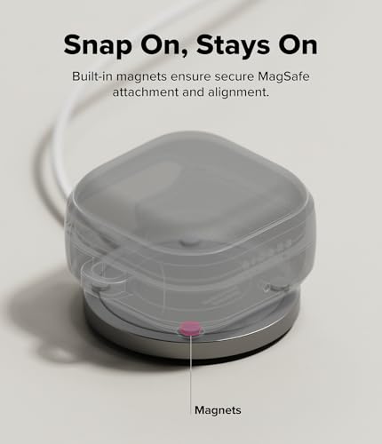 Ringke Onyx Magnetic for Samsung Galaxy Buds 4 Pro Case and Galaxy Buds 4 Case [Compatible with MagSafe] Prevents Oily Smudges Feels Good in The Hand Non-Slip Cover - Warm Gray - color: Warm Gray, size: Galaxy Buds 4 Pro / 4