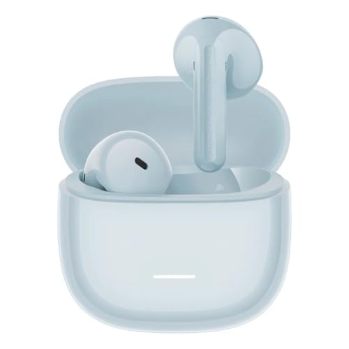 XIAOMI Redmi Buds 8 액티브, 세미 인이어 디자인의 무선 이어폰, 14.2mm 티타늄 다이어프램 드라이버, 블루투스 5.4, 37H 긴 배터리 수명, 듀얼 마이크 AI 노이즈 캔슬링, 구글 패스트 페어, 블루 - style: Buds 8 액티브 블루