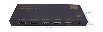 U9 ViewHD 1 in 4 Out HDMI 2.0 18Gbps 1x4 Splitter with Automatic 4K to 1080P Downscaler / 4K@60Hz / HDR and Dloby Vision/HDCP 2.2 to HDCP 1.4 Converter/Model: UHD1X4S - color: 1x4 | 4K to1080P Auto Scaler, size: v2.0 | 4K@60Hz