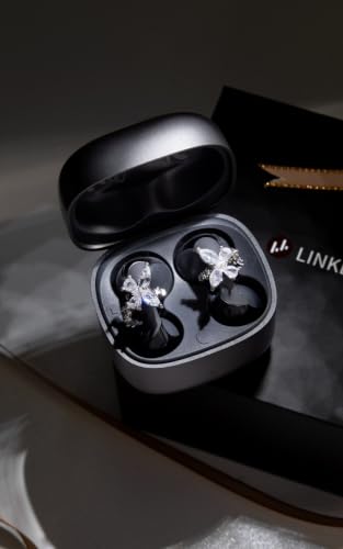 Linklike Air Open Ear Clip-on Earbuds｜Zero-Gravity Wearable Tech｜Butterfly - color: Space Gray