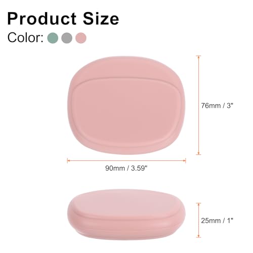 HARFINGTON 3pcs Earbuds Cases, Wired Earphone Case Holder Organizer, Silicone Ear Buds Case Small for USB Cable, Earphones, Grey,Green,Pink - color: Grey,Green,Pink