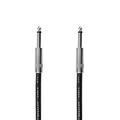 2Pcs 25ft 12AWG 1/4" TS Cable Heavy Duty Audio Amplifier Speaker Cord - size: 25ft