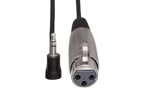 Hosa XVS-102F Camcorder Microphone Cable, XLR3F to Right-angle 3.5 mm TRS, 2 Feet - size: 2 Feet