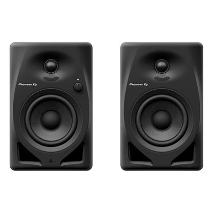 Pioneer DDJ-FLX4 DJ Controller with DM-40D Monitors and Gator Studio Monitor Isolation Pads — DJ and Production Mode DSP, RCA Direct, rekordbox and Serato, Acoustic Decoupling