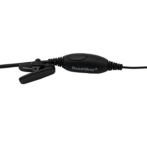2Pcs G Shape Clip-Ear Walkie Talkie Headset Earpiece with Mic is Compatible with Midland LXT118 GXT1000VP4 LXT500VP3 LXT600VP3 LXT380 2-pin