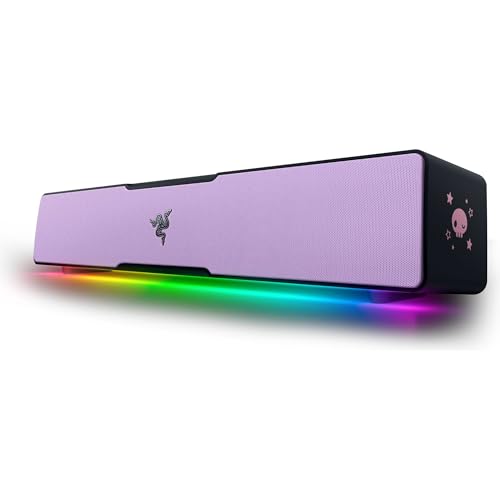 Razer Leviathan V2 X, PC Soundbar, Full-Range Drivers, Kuromi Edition | Compact Design, Chroma RGB, USB-C, Bluetooth 5.0, for PC, Laptop, Smartphones, Tablets & Nintendo Switch - color: Kuromi Edition, size: V2 X