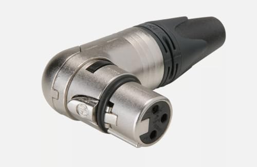 (2) Two Genuine NEUTRIK NC3FRX 3-Pin XLR Right Angle Female Cable Mount Nickel