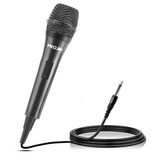 Dynamic Karaoke Microphone for Singing, Vocal Wired Microphone for Karaoke, Handheld Mic with 10 Ft Cable, Mics for Speaker with ON/Off Switch