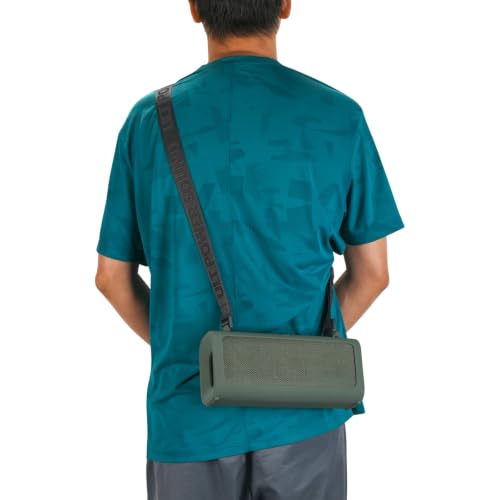 Case for Sony ULT Field 3 Speaker, Shockproof Non-Slip Cover | Custom-fit silicone cover, shockproof, non-slip grip, includes shoulder strap. Protects against scratches, dust, drops. - color: Green