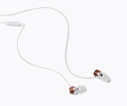 Symphonized ALN Premium Genuine Wood in-Ear Noise-isolating Headphones, Earbuds, Earphones with Mic (White) - color: White