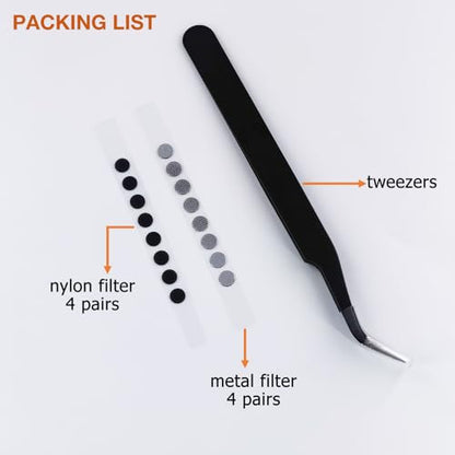 Replacement Dust Mesh Filter for KZ Earbuds,Black & Silver,16 Pcs | Compatible with KZ ZS10 PRO / 2 / X & ZSNPRO / X & ZS12PRO X & ZA12/AS16 / AS16PRO & Zax Earbuds