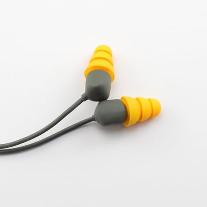 Replacement Triple Flange Ear Tips for Elgin Discord Gen 3/Rumble | 12 Pairs (Yellow, Large) Soft Silicone Ear Tips