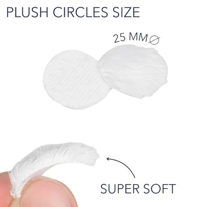 URSA Plush Circles - 9 Pack (White), 5 mm Short Fur Lav Mic Covers - color: White, size: 9x