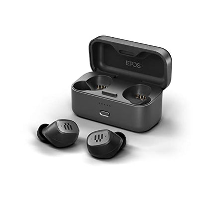 EPOS GTW 270 Hybrid in-Ear Wireless Gaming Earbuds with Low Latency Dongle for On The Go Gaming on Nintendo Switch, Mobile Phones PC and PS5, Android Compatible, Black/Grey (Renewed)