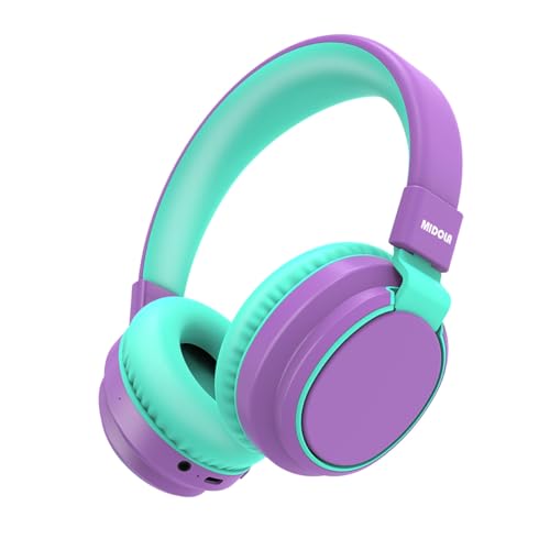 Kids Bluetooth Headphones Wireless 68 Hours,Safe Volume Limit 85/94dB | Adjustable Headband Foldable Over-Ear Lightweight Headsets for Toddler Girls Boys Tablet/iPad,HD Stereo,Built-in Mic,Purple - color: Purple