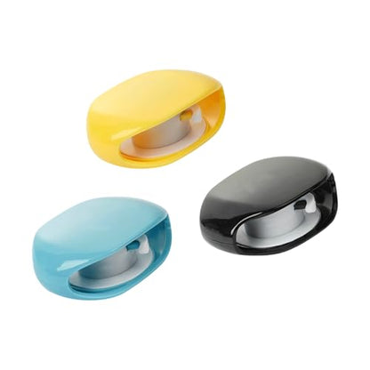 3Pcs Automatic Data Cable Management Box Automatic Retraction Winding Case for Sports Earphone Data Charging Winder - color: Black Yellow Blue