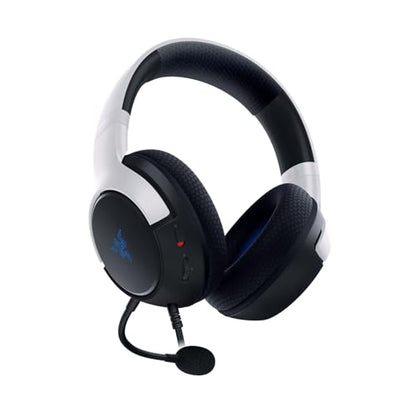 Razer Kaira X Wired Headset for PlayStation 5 (50 mm Driver, Hyperclear Cardioid Microphone, Volume Control, Microphone Mute Button) Black/White