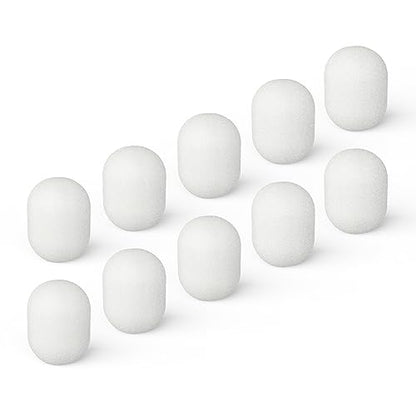 Foam Cover for Lavalier Lapel Microphone, Windscreen for Mini Clip-On Lav MIC, Foam Cover, 10-Pack, White - color: Foam Cover, 10-Pack, White