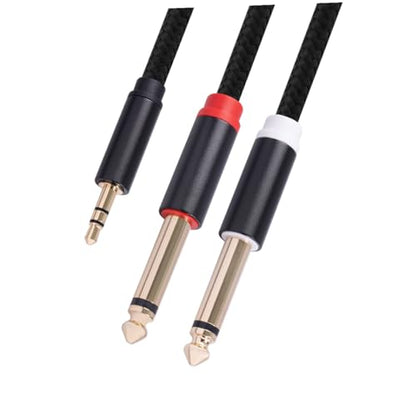 LABRIMP 3.5mm to Dual 1/4 Inch Stereo Audio Cable for Live Sound