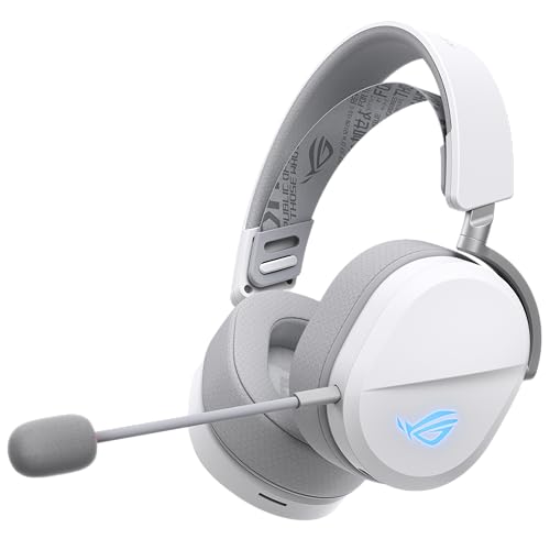 ASUS ROG Pelta Wireless Gaming Headset with Detachable Mic - White - color: WHITE