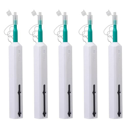 Fiber Optic Pen Cleaner for SC/ST/FC, 2.50mm UPC/APC Ferrule Cleaner,One-Push Fiber Optic Cleaning Tool with Extendable Probe (2.38” to 3.63”), 800+ Cleans per Unit, Anti-Static - 5 Pack - size: 2.5mm