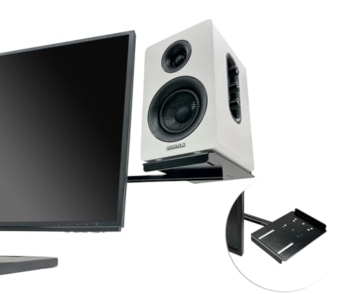 Nagao Seisakusho NB-SPKR-VESA Speaker Stand Compatible with Monitor Arm VESA Computer Monitor Speaker Installation