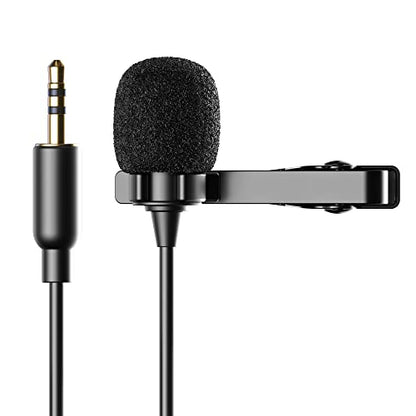 Knox Gear Omnidirectional Condenser Lavalier Microphone | Hands-free clip-on design, works with most cameras and portable recorders, smartphones may require an adapter