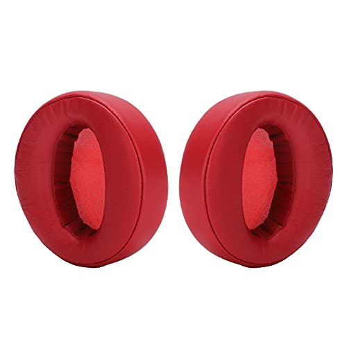 Replacement Ear Pads Cushion for Headset Headphone, Red Earpads with Soft Foam, Comfortable Fit Compatible with Most Over Ear Headphones - color: Red