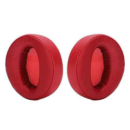 Replacement Ear Pads Cushion for Headset Headphone, Red Earpads with Soft Foam, Comfortable Fit Compatible with Most Over Ear Headphones - color: Red