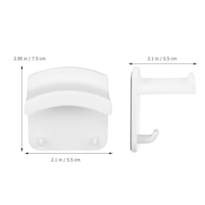 2pcs Gaming Headphone Holder Wall Mounted Headset Wall Stand with Dual Hooks and Self-Adhesive Abs Design for Gaming Room the Desk Storage
